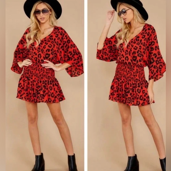 NWT Buddy Live Lennox Lepord  Print Dress - Picture 1 of 7